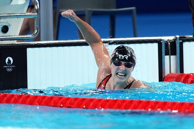 Katie Ledecky breaks Olympic report in 1500m freestyle, wins 8th Olympic gold