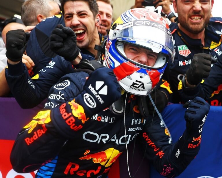 Pink Bull’s Max Verstappen overcomes disappointing qualifying to win rain-soaked Brazilian Grand Prix