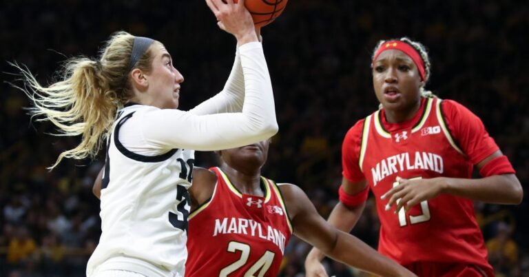 NCAAW: Iowa’s comeback comes up brief in opposition to undefeated Maryland
