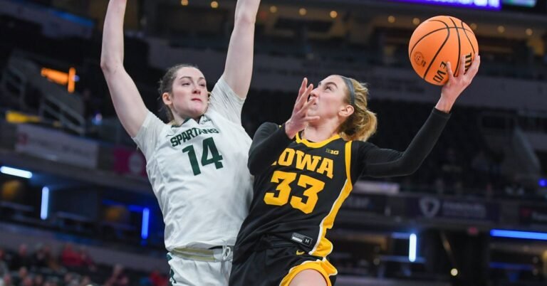 NCAAW: Caitlin Clark watches Iowa’s match dissatisfied of Michigan State