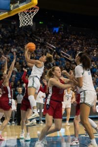 UCLA rides robust 2d part to rout Richmond for Candy 16 berth