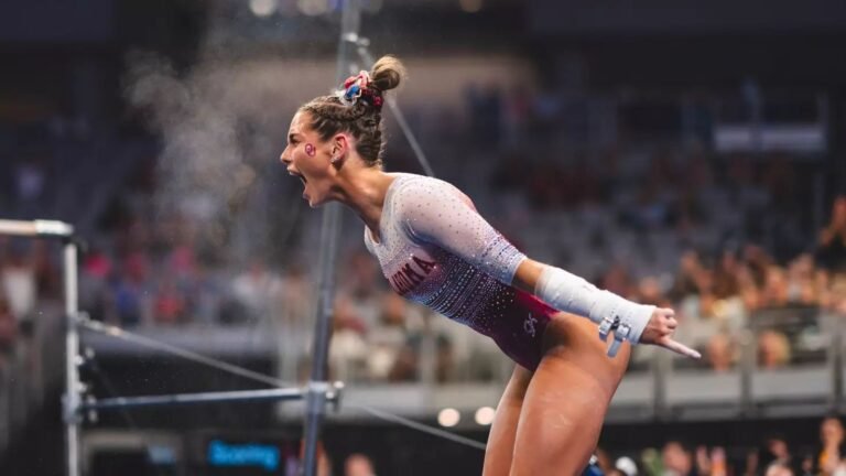 Oklahoma, Utah, UCLA, and Missouri will compete within the NCAA gymnastics nationwide championship