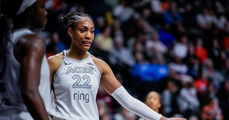 WNBA: Is the glass part complete or part empty for the Las Vegas Aces?