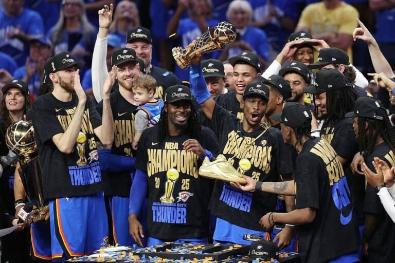 Oklahoma Town Thunder win moment NBA identify