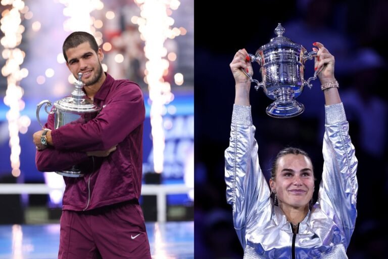 Carlos Alcaraz, Aryna Sabalenka win 2025 US Open titles